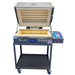 Cress GLS2618E Clamshell Glass Kiln | CRESS-GLS2618E | large clamshell glass kiln on rolling stand with shelf