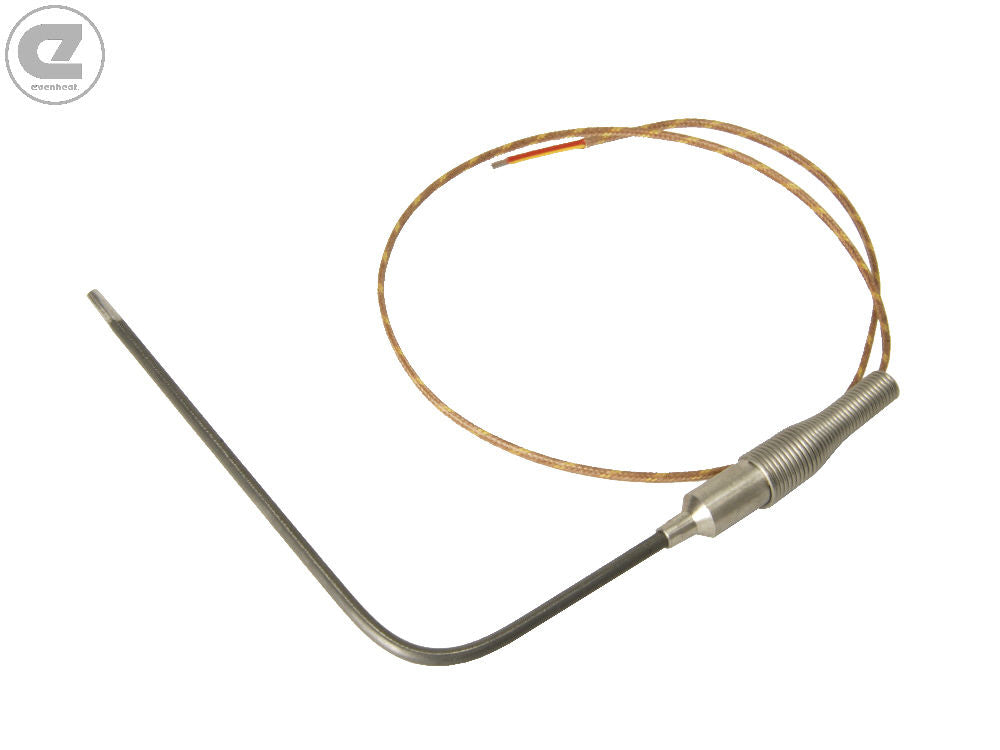 Evenheat Type-K thermocouple, 1/8 inch sheath, bent for Super and Standard