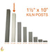 Jen-Ken 1½" x 1½" square kiln post, 10" tall
