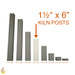 Jen-Ken 1½" x 1½" square kiln post, 6" tall