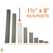 Jen-Ken 1½" x 1½" square kiln post, 8" tall