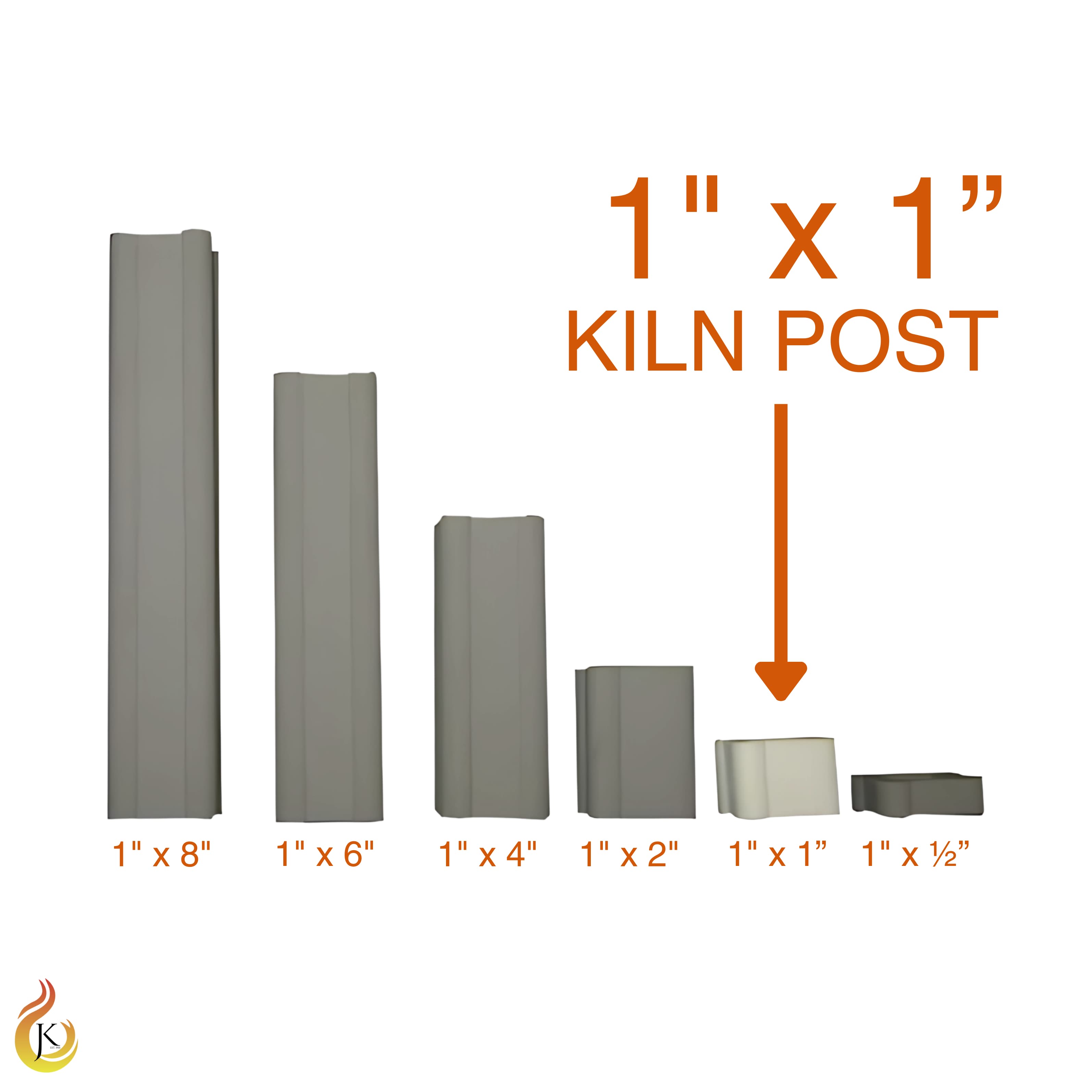 Jen-Ken 1" x 1" square kiln post, 1" tall