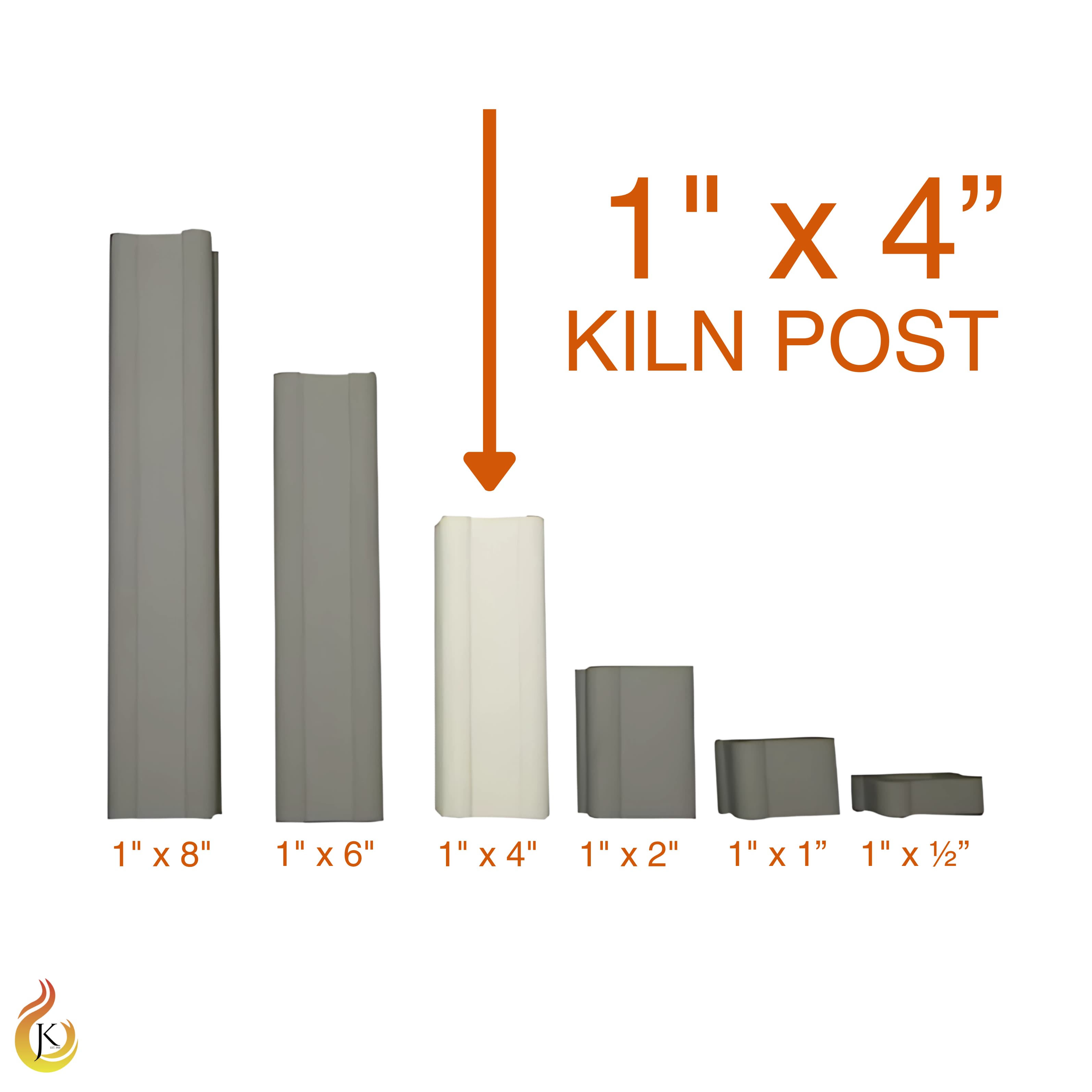 Jen-Ken 1" x 1" square kiln post, 4" tall