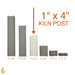 Jen-Ken 1" x 1" square kiln post, 4" tall