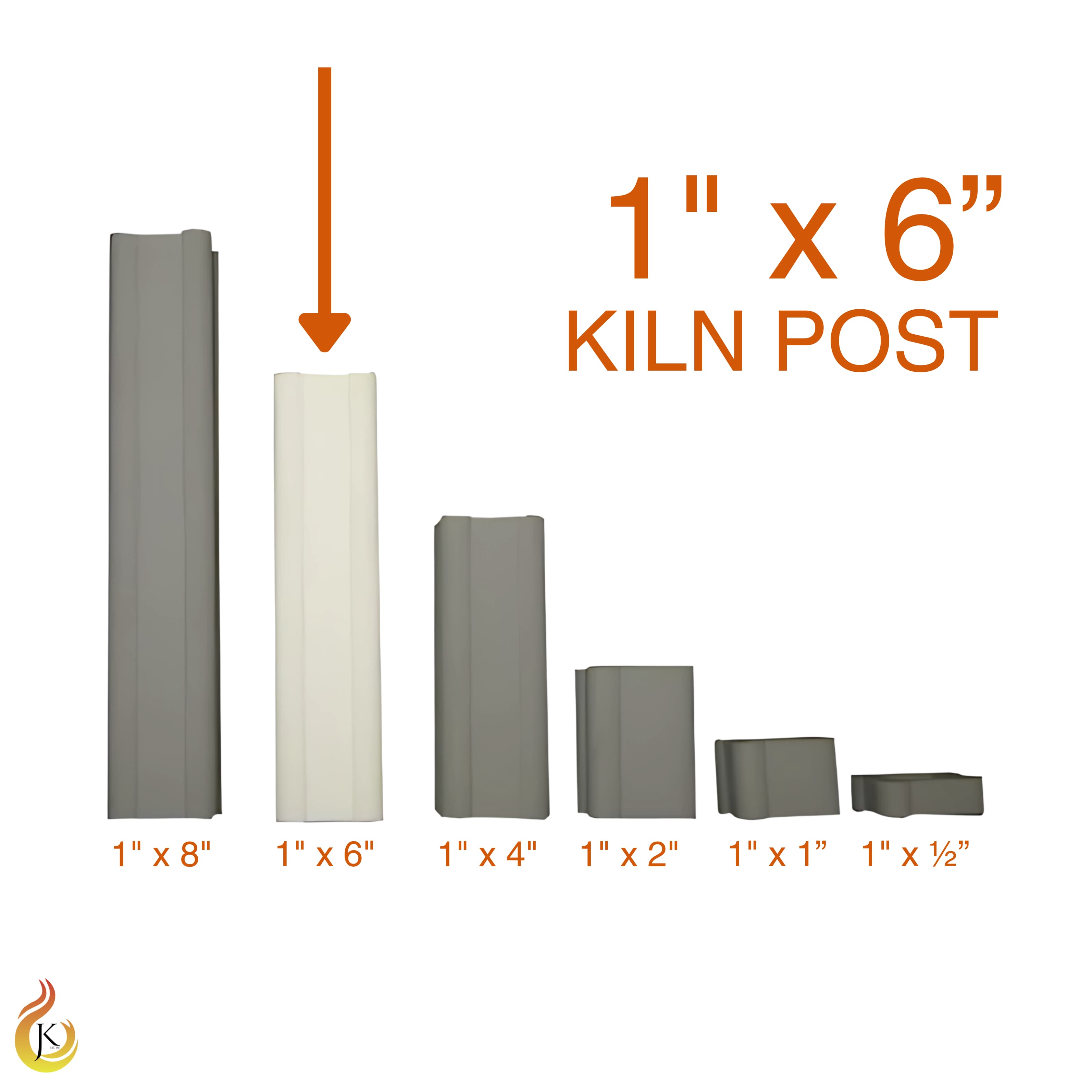 Jen-Ken 1" x 1" square kiln post, 6" tall