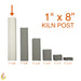 Jen-Ken 1" x 1" square kiln post, 8" tall