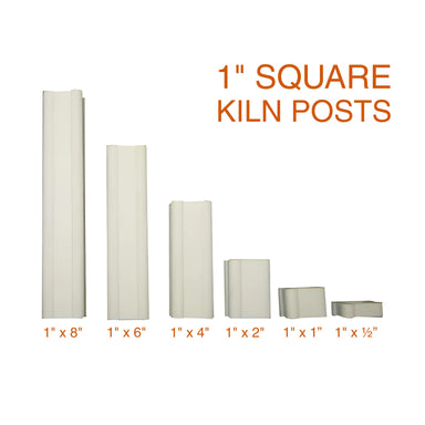 Jen-Ken 1" x 1" square kiln posts in the heights available