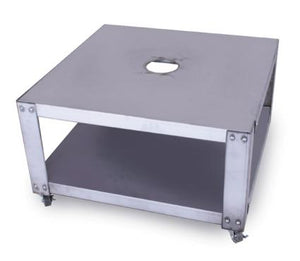 32" x 32" x 18" with casters
