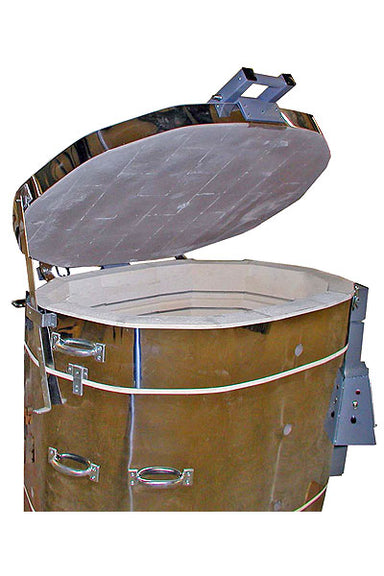 Olympic Kilns 2023HE oval kiln interior chamber showing 30 inch wide by 20 inch depth layout with measurement markings